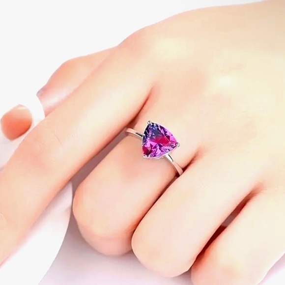 Solid Sterling Silver 925 Mystic Tourmaline Ring - Picture 7 of 9